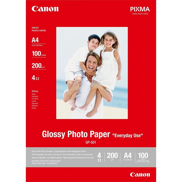 Canon GP-501 Glossy Photo 200g/m² - A4, 100 folhas 