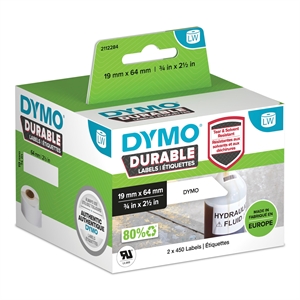 Dymo LabelWriter Etiqueta de código de barras durável 19 mm x 64 mm 2 rolos
