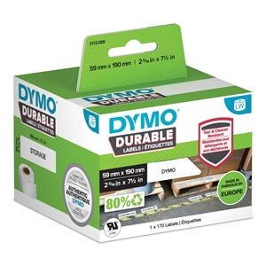 Dymo LabelWriter Etiqueta de prateleira grande e durável 59 mm x 190 mm unidade.