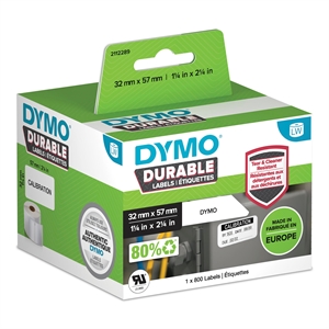 Dymo LabelWriter Etiqueta durável multiuso tamanho médio 57 mm x 32 mm unidade.