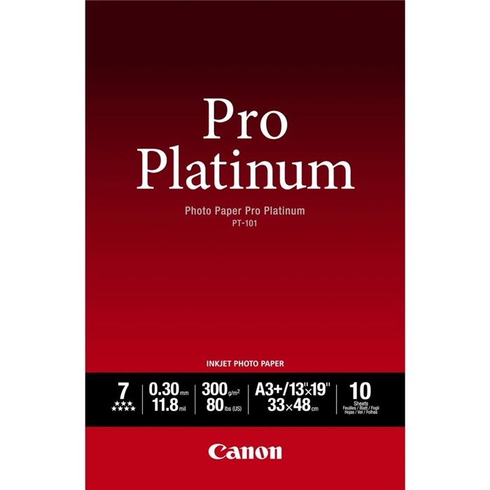 Canon Photo Paper Pro Platinum 300g/m² - A3+, 10 folhas 