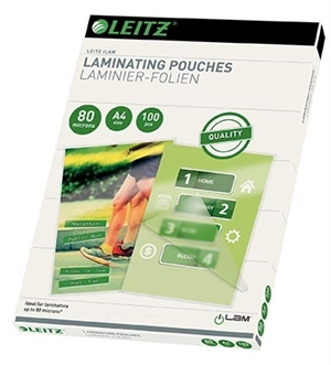 Leitz Laminating Pouch glossy 80my A4 (100)