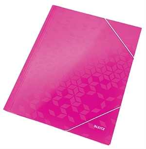 Leitz 3-klap elastic folder WOW A4 rosa