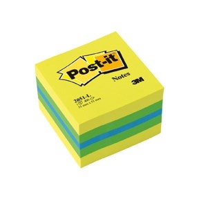 3M Post-it Notes 51 x 51 mm, mini bloco em forma de cubo Lemon