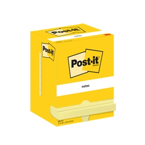 3M Post-it Notes 76 x 102 mm, amarelo - pacote com 12 unidades