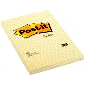 3M Post-it Notes 102 x 152 mm, amarelo quadrado - embalagem com 6 unidades
