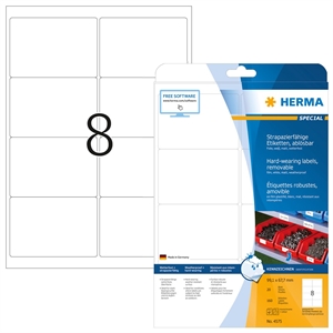 HERMA etiqueta removível resistente à água 99,1 x 67,7 mm, 160 unidades.