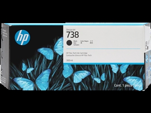Cartucho de tinta preta HP 738 de 300 ml para DesignJet