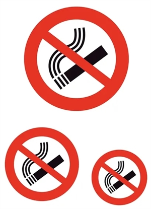 Por favor, traduza para o português:

Etiqueta HERMA "No smoking" - proibido fumar, etc., 3 peças.