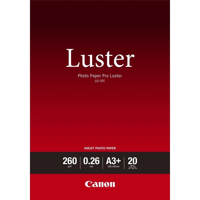 Canon Photo Paper Pro Luster 260g/m² - A3+, 20 folhas 