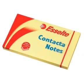 Esselte Contacta Notes 75 x 125 mm, amarelo