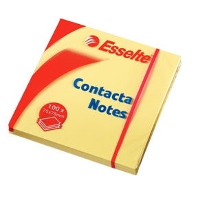 Esselte Contacta Notas 75 x 75 mm, amarelo