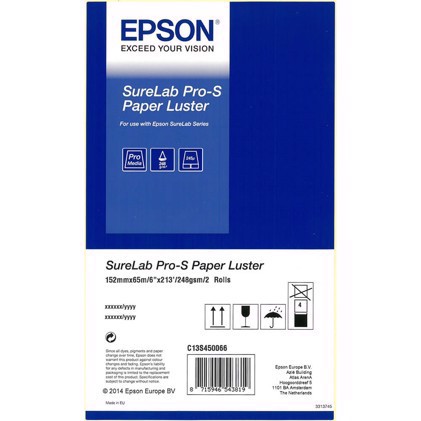 Epson SureLab Pro-S Paper Luster BP 6 "x 65 metros etros - 2 rolls