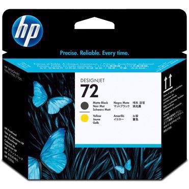 HP 72 Cabeça de Impressão em Preto Fosco e Amarelo