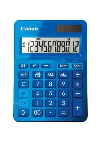 Calculadora de bolso Canon LS-123K-MBL Azul