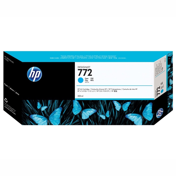 HP 772 cartucho de tinta ciano, 300 ml