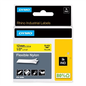 Tape Rhino 12mm x 3,5m flexível, nylon azul/amarelo.