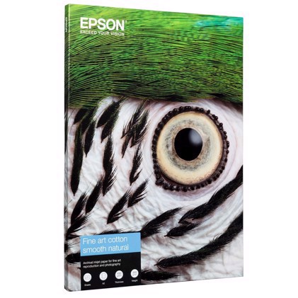 Epson Fine Art Cotton Smooth Natural 300 g/m2 - A3+ 25 folhas 