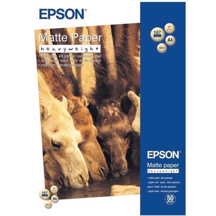 Epson Matte Paper Heavy Weight 167 g/m2, A3+ - 50 folhas 