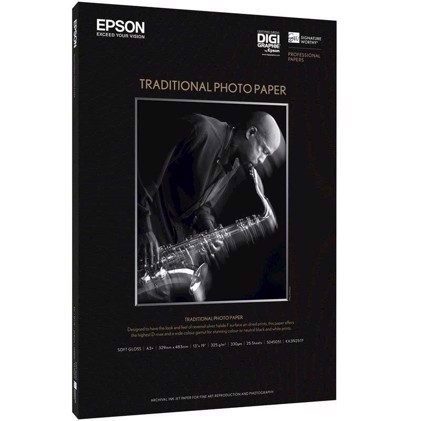 Epson Traditional Photo Paper 300 g/m2, A3+ - 25 folhas 
