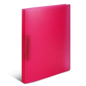 HERMA arquivo de argolas PP A4 2DR 25mm rosa transparente