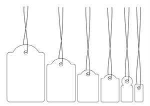 HERMA etiqueta pendente com cordão 15 x 24 mm, 1000 unidades.