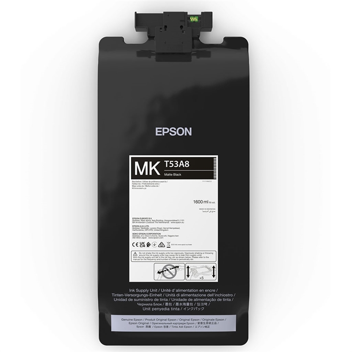 Epson saco de tinta preta fosca 1600 ml - T53A8