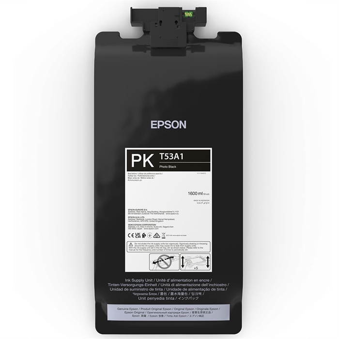 Epson saco de tinta preta fotográfica de 1600 ml - T53A1