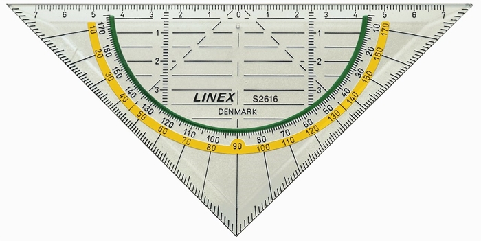 Triângulo geométrico Linex Super series de 16cm S2616