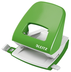 Leitz Perfuradora 5008 com 2 furos para 30 folhas, cor verde claro.