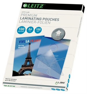 Leitz Laminating Pouches UDT glossy 100mic A4(100)