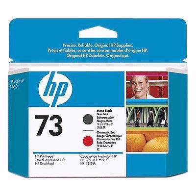 HP 73 - Cabeças de impressão em preto fosco e vermelho cromático