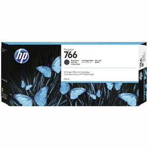 HP 766 Cartucho de tinta preta fosca, 300 ml.