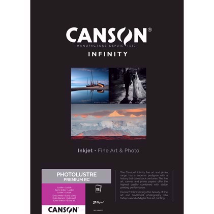 Canson Photo Luster Premium RC 310g/m² - A2, 25 folhas 
