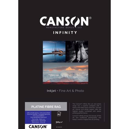 Canson Platine Fibre Rag 310 g/m² - A3, 25 folhas 