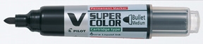 Caneta Pilot Marker V-Super Color BG redonda 0,9 mm preta