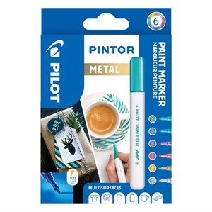 Caneta Pilot Marker Pintor Fine Metal Mix 1,0ass (6)