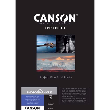 Canson Rag Photographique 210 g/m² - A2, 25 folhas 