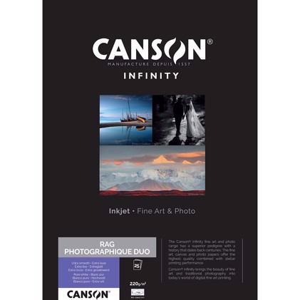 Canson Rag  Photographique Duo 220 gms A4, 25 folhas 