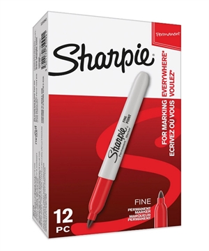 Marcador Sharpie Fine 1,0mm vermelho