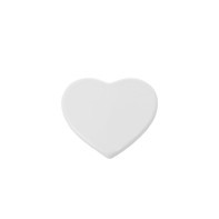 Azulejo em formato de coração - 9,7 x 9,7 cm brilhante.