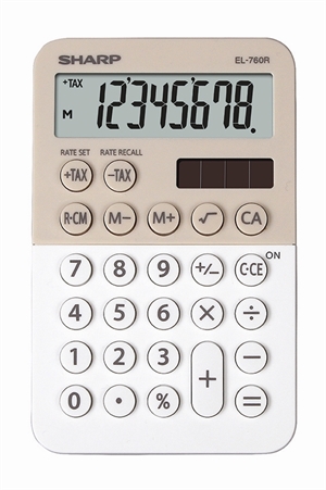 Sharp EL-760R calculadora de mesa, branco-cappuccino