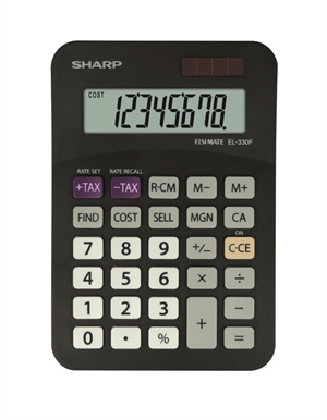 Sharp Calculator EL-330FB preto.