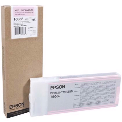 Epson Vivid Light Magenta T6066 - Cartucho de tinta de 220 ml para Epson Pro 4880