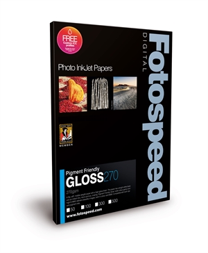 Fotospeed PF Gloss 270 g/m² - 5x7, 100 folhas 