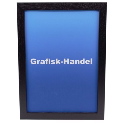 Moldura com vidro antirreflexo para fotos, arte e pôsteres - 42 x 29,7 cm (A3), Preto.